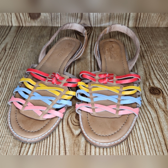 Madewell Shoes - MADEWELL Maya Multi-Color Rainbow Huarache Leather Sandal Size 8